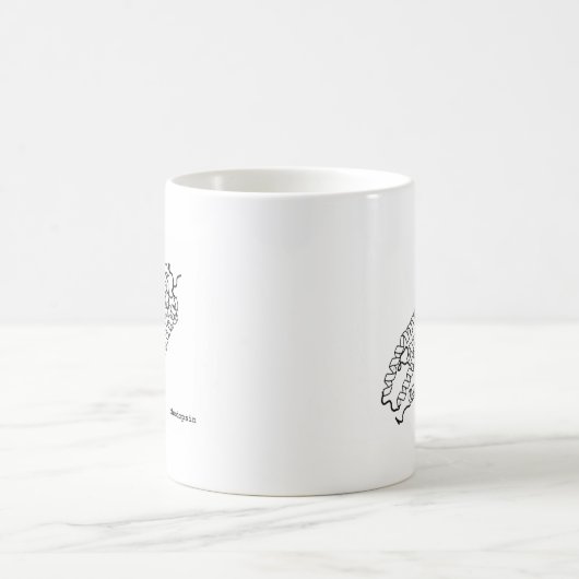 Biochemische mok van de eiwitstructuur (Center)