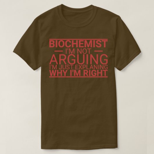 Biochemist Arguing Biochemie T-shirt (Design voorkant)