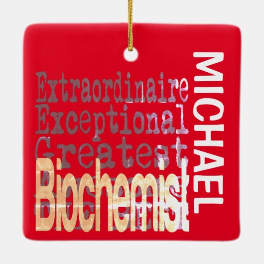 Biochemist Extraordinaire CUSTOM Keramisch Ornament (Achterkant)