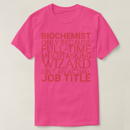 Biochemist Wizard Biochemie 1 T-shirt (Design voorkant)