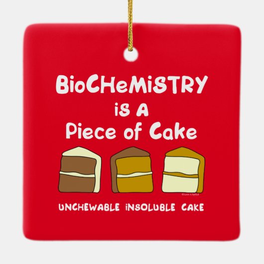 Biochemistry Cake Keramisch Ornament (Achterkant)