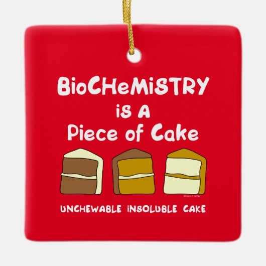 Biochemistry Cake Keramisch Ornament (Voorkant)