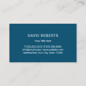 Biocoach Counselor Modern Blue Tree Visitekaartje (Achterkant)