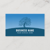 Biocoach Counselor Modern Blue Tree Visitekaartje (Voorkant)
