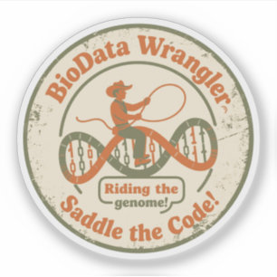 BioData Wrangler Beheersing van het genoom Sticker