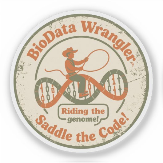 BioData Wrangler Beheersing van het genoom Sticker (Voorkant)