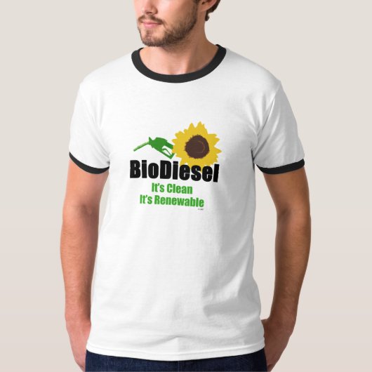 BioDiesel een schone hernieuwbare energie T-shirt (Voorkant)