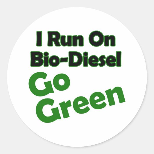biodiesel ronde sticker (Voorkant)