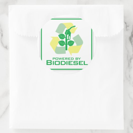 biodiesel ronde sticker (Tas)