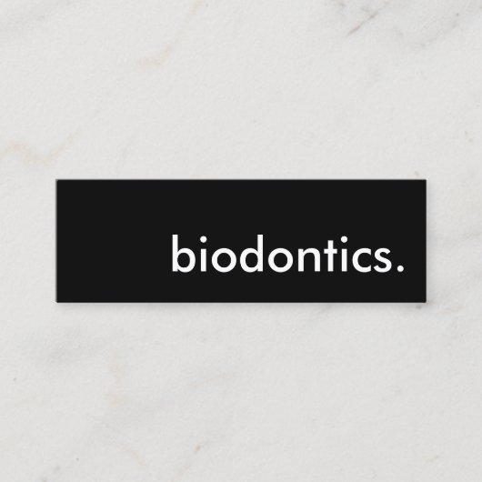 biodontica. mini visitekaartje (Voorkant)
