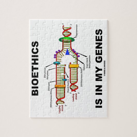 Bioethiek zit in mijn genen (DNA-replicatie) Legpuzzel (Verticaal)