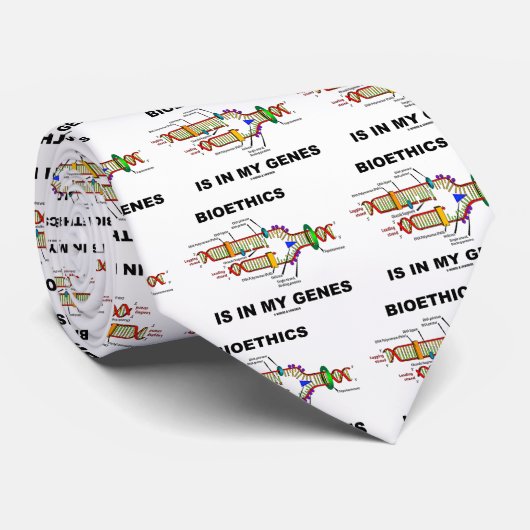 Bioethiek zit in mijn genen (DNA-replicatie) Stropdas (Opgerold)