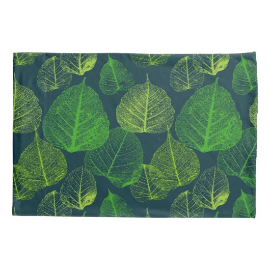 Biofiele esthetische skeletbladeren kussensloop (Achterkant-Links)