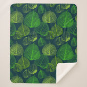 Biofiele esthetische skeletbladeren sherpa deken (Voorkant)