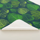 Biofiele esthetische skeletbladeren sherpa deken (3/4)