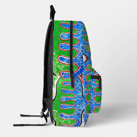  "BioForms" Abstract Pattern Backpack Bedrukte Rugzak (Links)