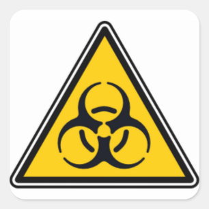 Biogevaar 02 vierkante sticker