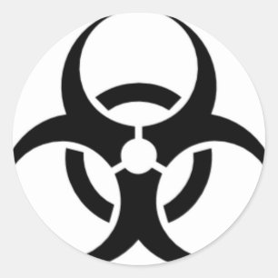 Biogevaar 03 ronde sticker