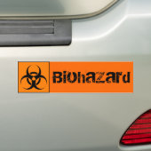 Biogevaar 05 bumpersticker (Op auto)