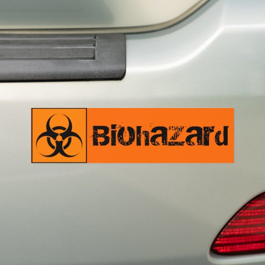 Biogevaar 05 bumpersticker (Op auto)