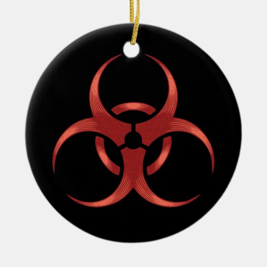 Biogevaar 1 keramisch ornament (Voorkant)