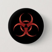 Biogevaar 1 ronde button 5,7 cm (Voorkant)