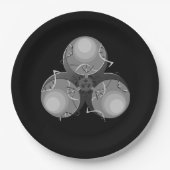 Biogevaar bij dodelijke virussen papieren bordje (Voorkant)