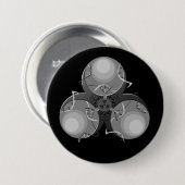 Biogevaar bij dodelijke virussen ronde button 7,6 cm (Voorkant /achterkant)