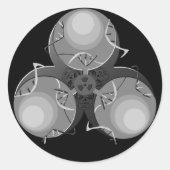 Biogevaar bij dodelijke virussen ronde sticker (Voorkant)