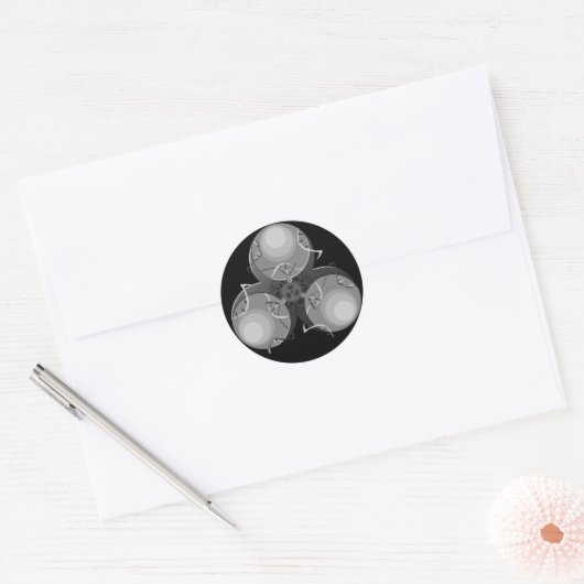 Biogevaar bij dodelijke virussen ronde sticker (Envelop)