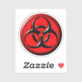 Biogevaar Giftig Symbool Sticker (Vel)