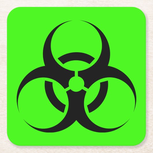 Biogevaar Kartonnen Onderzetters (Voorkant)