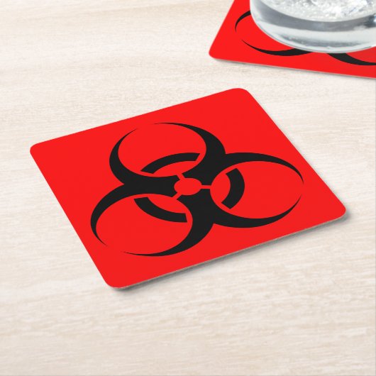 Biogevaar Kartonnen Onderzetters (Schuin)