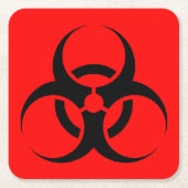 Biogevaar Kartonnen Onderzetters (Voorkant)