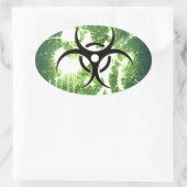 Biogevaar Ovale Sticker (Tas)