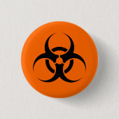 Biogevaar Ronde Button 3,2 Cm (Voorkant)