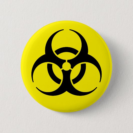 Biogevaar Ronde Button 5,7 Cm (Voorkant)