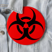 Biogevaar Ronde Button 6,0 Cm (In situ)