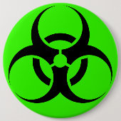 Biogevaar Ronde Button 6,0 Cm (Voorkant)