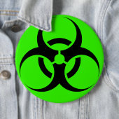 Biogevaar Ronde Button 6,0 Cm (In situ)