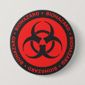 biogevaar ronde button 7,6 cm (Voorkant)