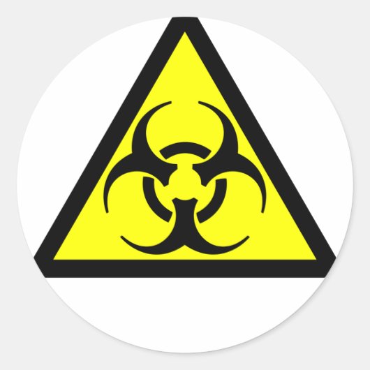 Biogevaar Ronde Sticker (Voorkant)