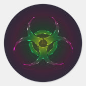 Biogevaar Ronde Sticker (Voorkant)
