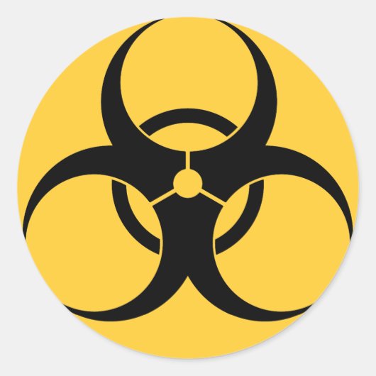 Biogevaar Ronde Sticker (Voorkant)