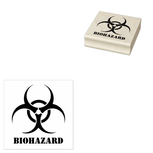 Biogevaar Rubberstempel (Gestempeld)