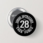 Biogevaar: Zombie-besmettingshaard Button (Voorkant /achterkant)