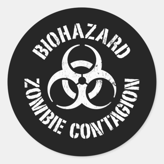 Biogevaar: Zombie-besmettingsverklikker Ronde Sticker (Voorkant)