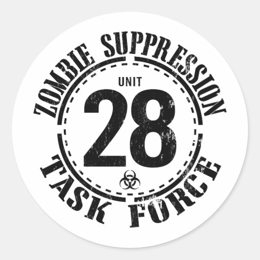 Biogevaar: Zombie-besmettingsverklikker Ronde Sticker (Voorkant)
