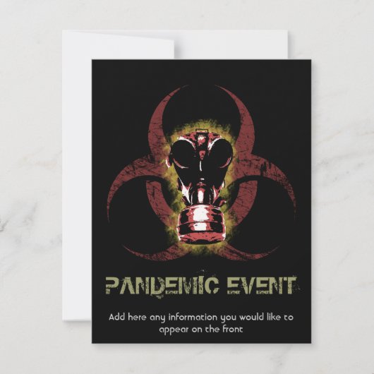 Biogevaarlijk gasmasker  kaart (Voorkant)