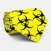 Biogevaarlijk zwart op geel stropdas (Opgerold)